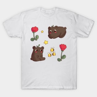 Cute bear stickers pack T-Shirt